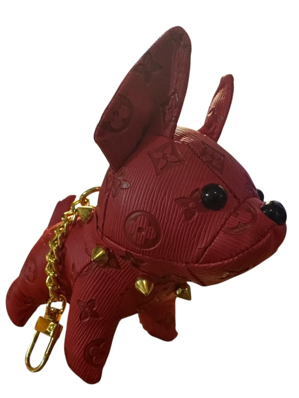 Red French Bulldog Dog Keychain Handbag Bag Charm - Brand New
